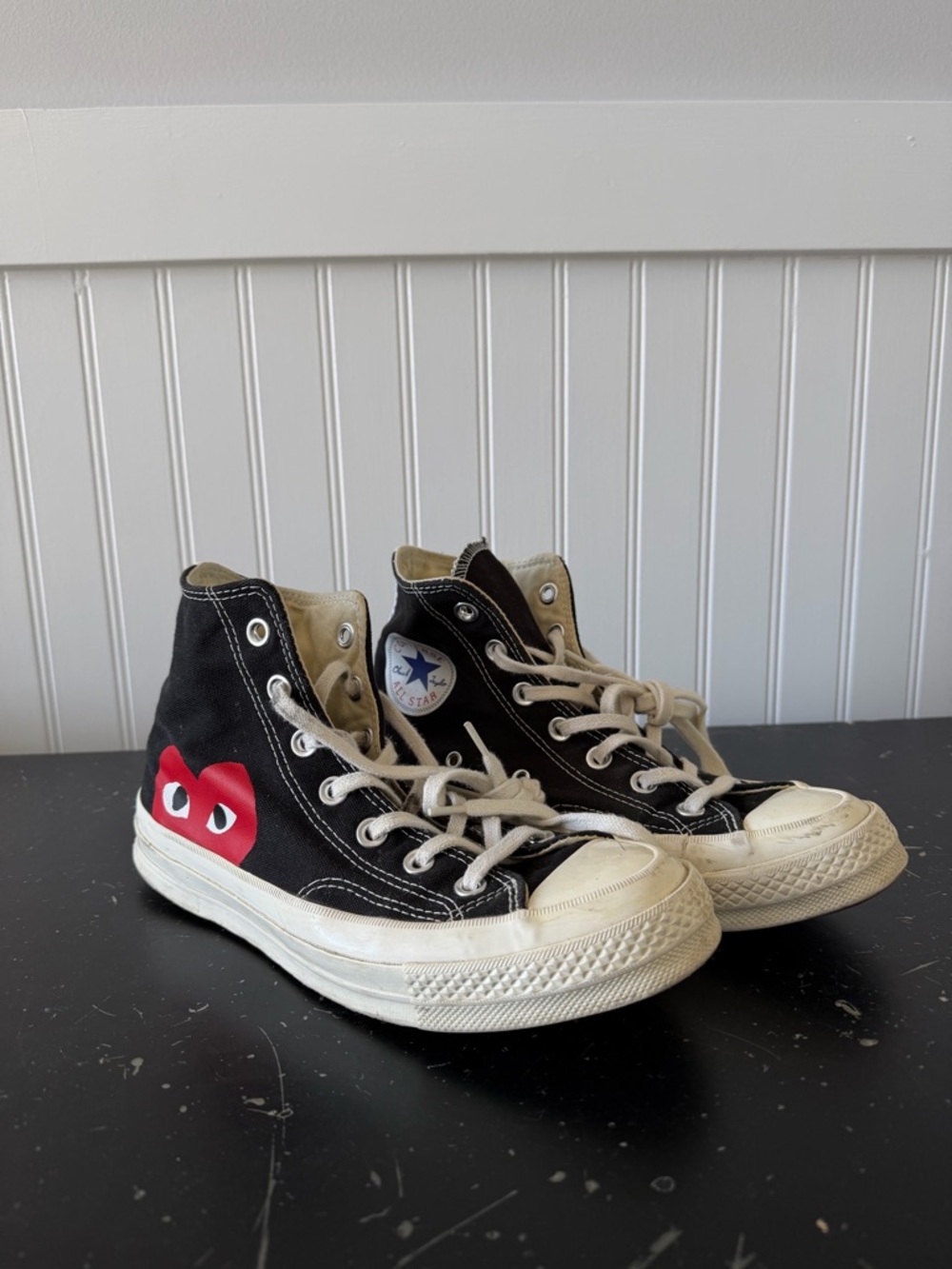 CdG PLAY x Converse Women's Chuck Taylor All Star High-Top Sneakers Black - 8